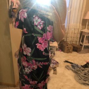 Floral print maxi dress